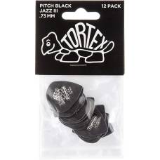 Медіатори Dunlop 482P0.73 Tortex Pitch Black Jazz III Player's Pack 0.73 mm (12 шт.)