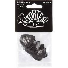 Медіатори Dunlop 482P0.73 Tortex Pitch Black Jazz III Player's Pack 0.73 mm (12 шт.)