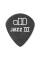 Медиаторы Dunlop 482P1.0 Tortex Pitch Black Jazz III Player's Pack 1.0 mm (12 шт.)