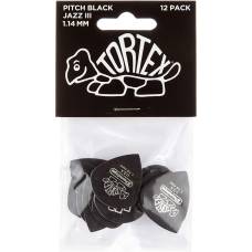 Медиаторы Dunlop 482P1.14 Tortex Pitch Black Jazz III Player's Pack 1.14 mm (12 шт.)