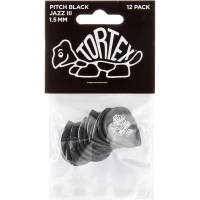 Медиаторы Dunlop 482P1.5 Tortex Pitch Black Jazz III Player's Pack 1.5 mm (12 шт.)