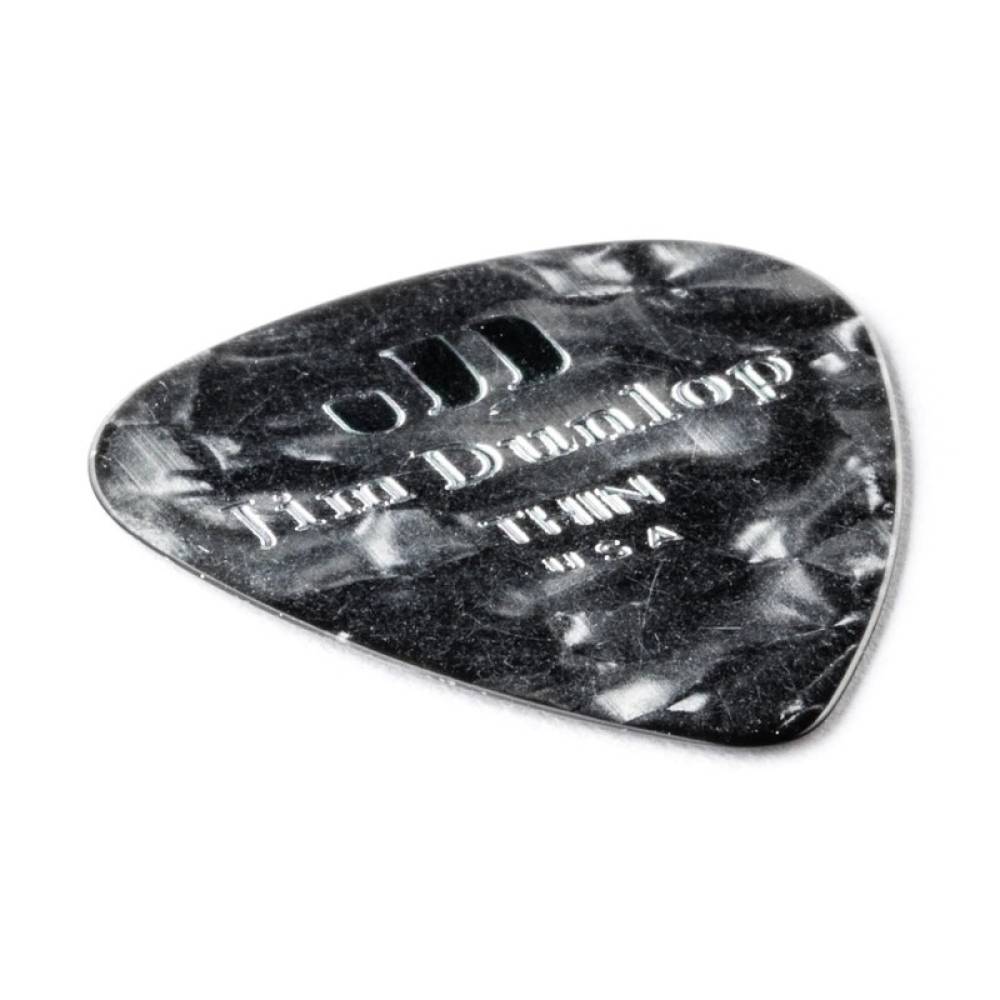 Медиаторы Dunlop 483P02TH Genuine Celluloid Black Pearloid Thin Player's Pack (12 шт.)