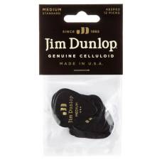 Медіатори Dunlop 483P03MD Genuine Celluloid Black Medium Player's Pack (12 шт.)