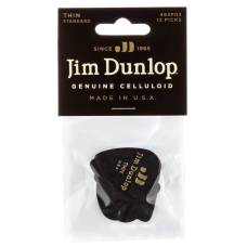 Медиаторы Dunlop 483P03TH Genuine Celluloid Black Thin Player's Pack (12 шт.)