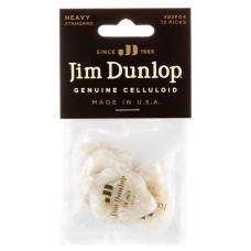 Медіатори Dunlop 483P04HV Genuine Celluloid White Pearloid Heavy Player's Pack (12 шт.)