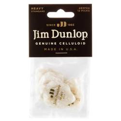 Медіатори Dunlop 483P04HV Genuine Celluloid White Pearloid Heavy Player's Pack (12 шт.)
