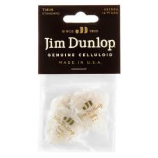 Медіатори Dunlop 483P04TH Genuine Celluloid White Pearloid Thin Player's Pack (12 шт.)