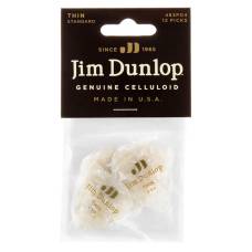 Медиаторы Dunlop 483P04TH Genuine Celluloid White Pearloid Thin Player's Pack (12 шт.)