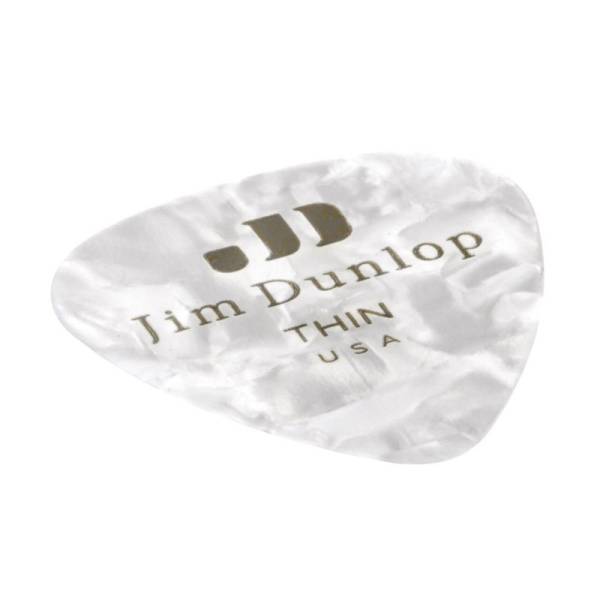 Медиаторы Dunlop 483P04TH Genuine Celluloid White Pearloid Thin Player's Pack (12 шт.)