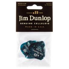 Медіатори Dunlop 483P11MD Genuine Celluloid Turquoise Pearloid Medium Player's Pack (12 шт.)