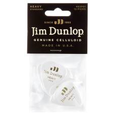 Медиаторы Dunlop 483P01HV Genuine Celluloid Classic White Heavy Player's Pack (12 шт.)