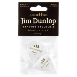 Медиаторы Dunlop 483P01HV Genuine Celluloid Classic White Heavy Player's Pack (12 шт.)
