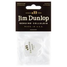 Медіатори Dunlop 483P01MD Genuine Celluloid Classic White Medium Player's Pack (12 шт.)