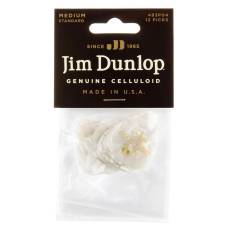 Медиаторы Dunlop 483P04MD Genuine Celluloid White Pearloid Medium Player's Pack (12 шт.)