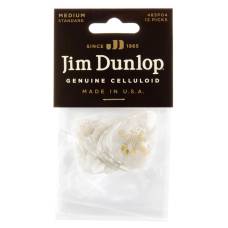 Медиаторы Dunlop 483P04MD Genuine Celluloid White Pearloid Medium Player's Pack (12 шт.)