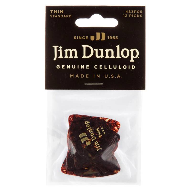 Медіатори Dunlop 483P05TH Genuine Celluloid Classic Shell Thin Player's Pack (12 шт.)