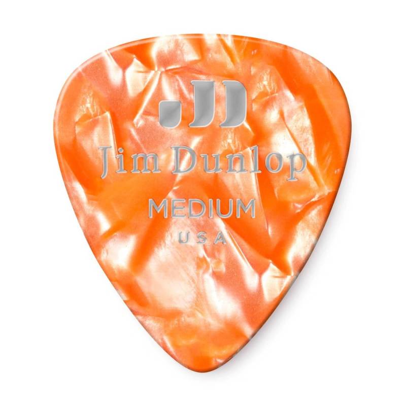 Медіатори Dunlop 483P08MD Genuine Celluloid Orange Pearloid Medium Player's Pack (12 шт.)
