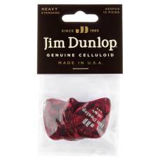 Медіатори Dunlop 483P09HV Genuine Celluloid Classic Red Pearloid Heavy Player's Pack (12 шт.)