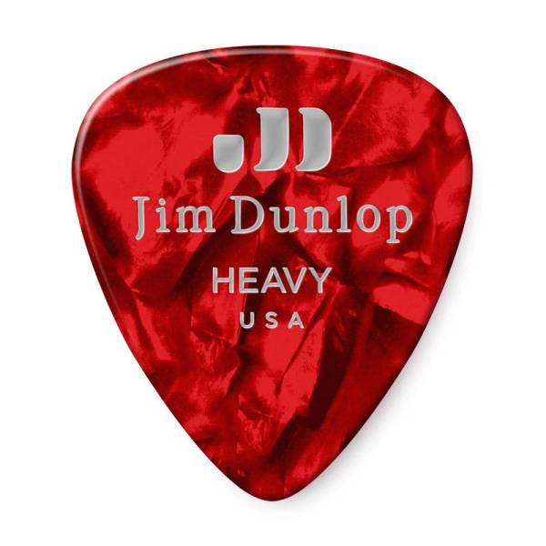 Медиаторы Dunlop 483P09HV Genuine Celluloid Classic Red Pearloid Heavy Player's Pack (12 шт.)