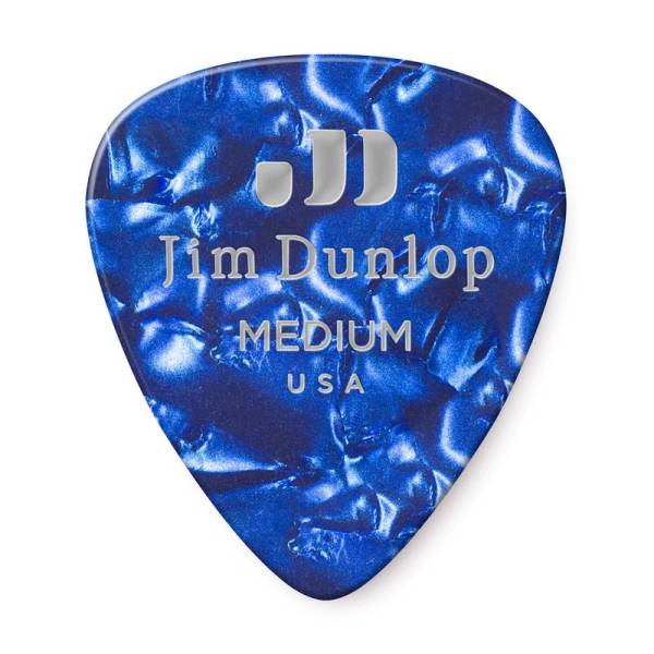 Медиаторы Dunlop 483P10MD Genuine Celluloid Classic Blue Pearloid Medium Player's Pack (12 шт.)