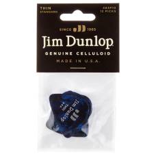 Медіатори Dunlop 483P10TH Genuine Celluloid Classic Blue Pearloid Thin Player's Pack (12 шт.)