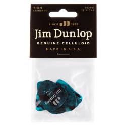 Медіатори Dunlop 483P11TH Genuine Celluloid Turquoise Pearloid Thin Player's Pack (12 шт.)