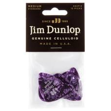 Медіатори Dunlop 483P13MD Genuine Celluloid Purple Pearloid Medium Player's Pack (12 шт.)