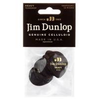 Медіатори Dunlop 485P03HV Genuine Celluloid Teardrop Black Heavy Player's Pack (12 шт.)