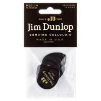 Медіатори Dunlop 485P03MD Genuine Celluloid Teardrop Black Medium Player's Pack (12 шт.)