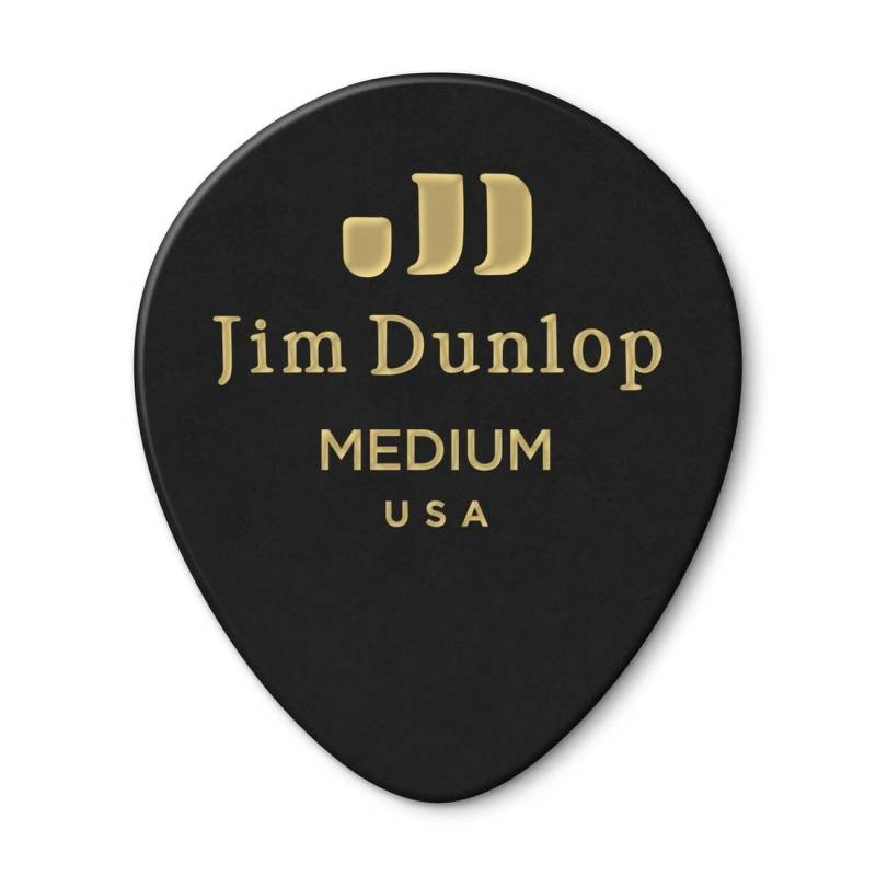 Медиаторы Dunlop 485P03MD Genuine Celluloid Teardrop Black Medium Player's Pack (12 шт.)