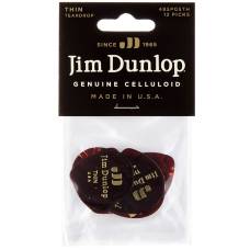 Медиаторы Dunlop 485P05TH Genuine Celluloid Teardrop Shell Thin Player's Pack (12 шт.)