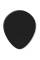 Медиатор Dunlop 485R03HV Genuine Celluloid Black Tear Drop Guitar Pick (1 шт.)