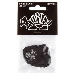 Медіатори Dunlop 488P.60 Tortex Pitch Black Standard Player's Pack 0.60 mm (12 шт.)