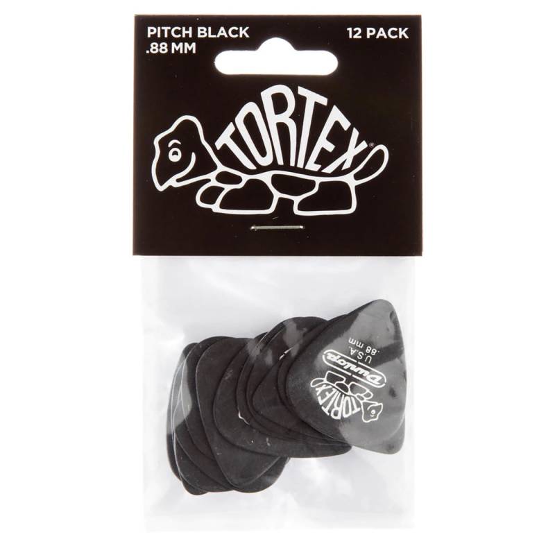 Медиаторы Dunlop 488P.88 Tortex Pitch Black Standard Player's Pack 0.88 mm (12 шт.)
