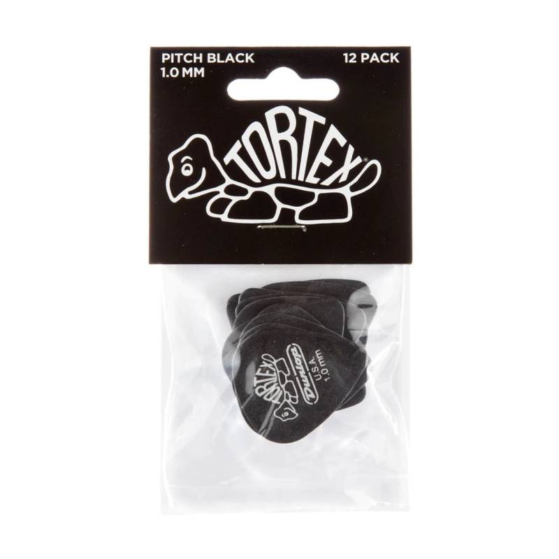 Медіатори Dunlop 488P1.0 Tortex Pitch Black Standart Guitar Pick 1.0 mm (12 шт.)