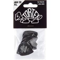 Медіатори Dunlop 498P1.35 Tortex Jazz III XL Player's Pack 1.35 mm (12 шт.)