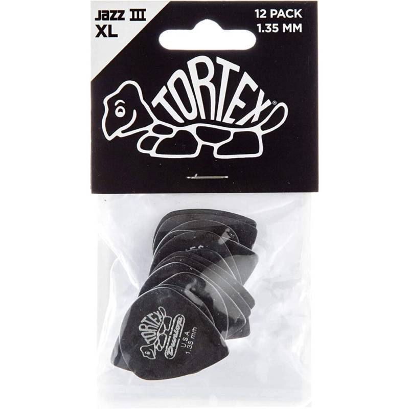 Медіатори Dunlop 498P1.35 Tortex Jazz III XL Player's Pack 1.35 mm (12 шт.)