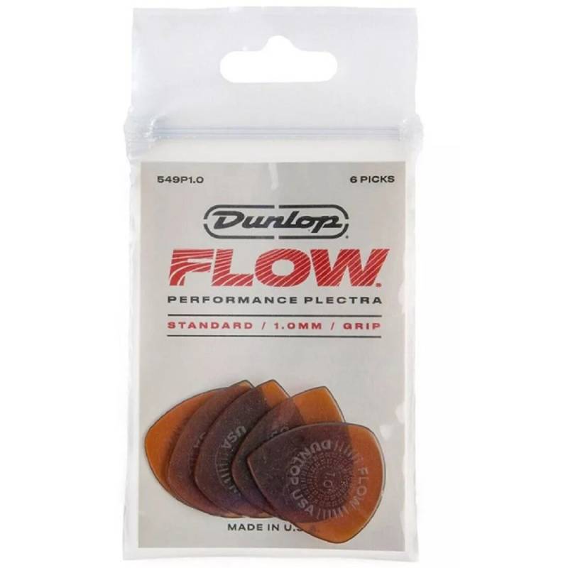 Медіатори Dunlop 549P1.0 Flow Standard Grip Picks 1.0 mm (6 шт.)