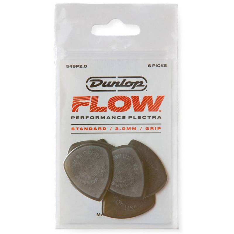 Медиаторы Dunlop 549P2.0 Flow Standard Grip Picks 2.0 mm (6 шт.)