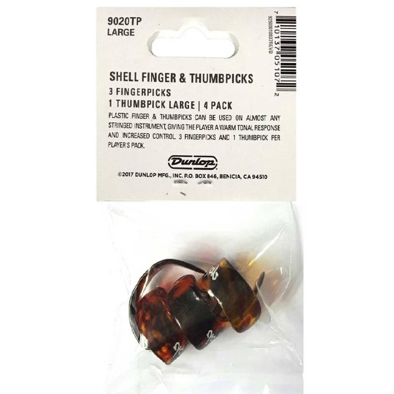 Медиаторы Dunlop 9020TP Shell Large Fingerpicks and Thumbpick Player's Pack (4 шт.)