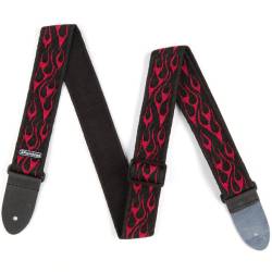 Ремінь для гітари Dunlop D3811RD Classic Flambe Red Strap Ремінь для гітари Dunlop D3811RD Classic Flambe Red Strap