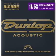 Струни для акустичної гітари Dunlop DAB1152 Bronze 80/20 Medium Light 11/52