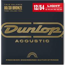 Струни для акустичної гітари Dunlop DAB1254 Bronze 80/20 Light 12/54