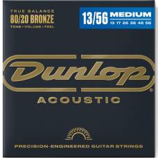 Струни для акустичної гітари Dunlop DAB1356 Bronze 80/20 Medium 13/56