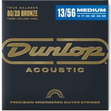 Струны для акустической гитары Dunlop DAB1356 Bronze 80/20 Medium 13/56