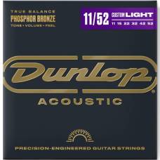 Струни для акустичної гітари Dunlop DAP1152 Phosphor Bronze Medium Light 11/52