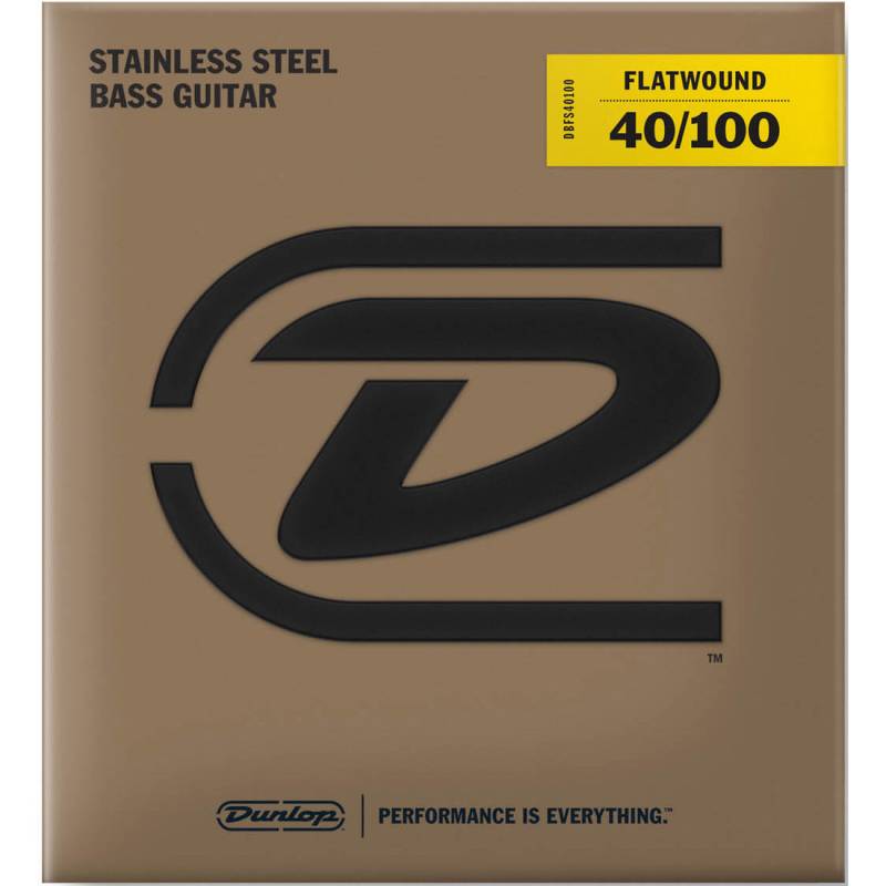 Струны для бас-гитары Dunlop DBFS40100 Stainless Steel Flatwound Light 40/100