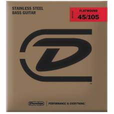 Струни для бас-гітари Dunlop DBFS45105 Stainless Steel Flatwound Medium 45/105