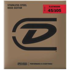 Струны для бас-гитары Dunlop DBFS45105 Stainless Steel Flatwound Medium 45/105