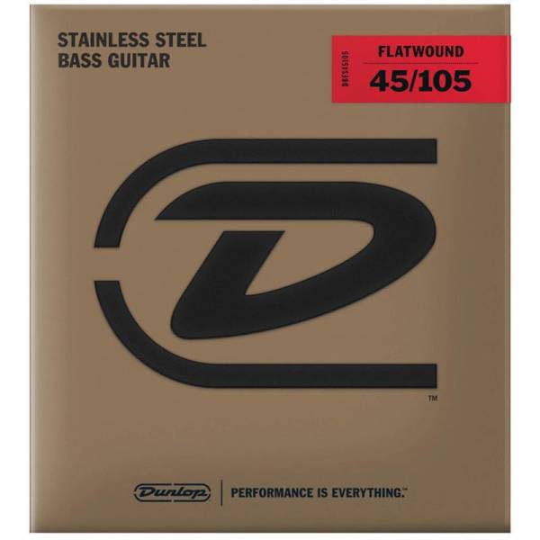 Струни для бас-гітари Dunlop DBFS45105 Stainless Steel Flatwound Medium 45/105